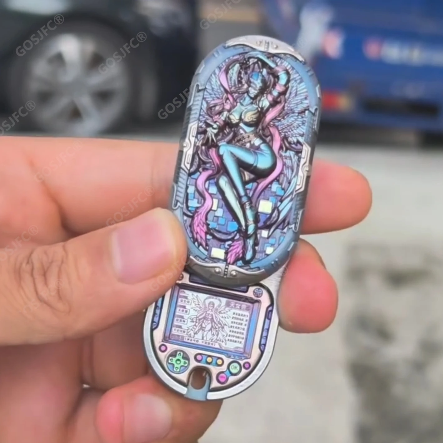 LEYANG Bigdan 3.0 Pro Titanium Blue Fidget Slider Rotates Left And Right 360° Push Slider Fidget Toys For Adults