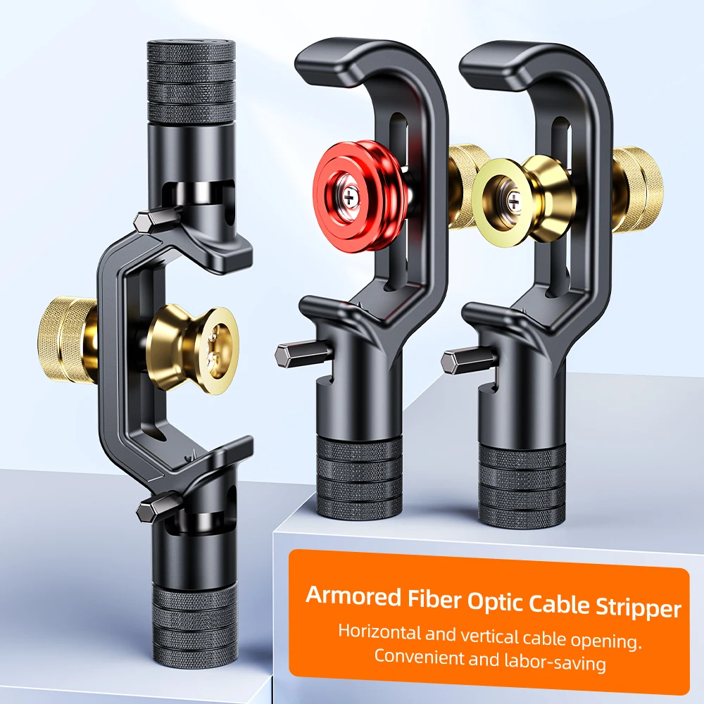 

Fiber Optic Cable Cutter Horizontal Longitudinal 4-10mm Stripper 8-30mm Armored Cable Striper Fiber Stripper Tool for Network