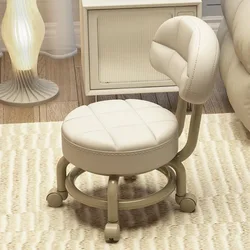 Wheeled chair with backrest, shoe changing stool, silent walking stool, household living room, all around, wheeled baby artifact