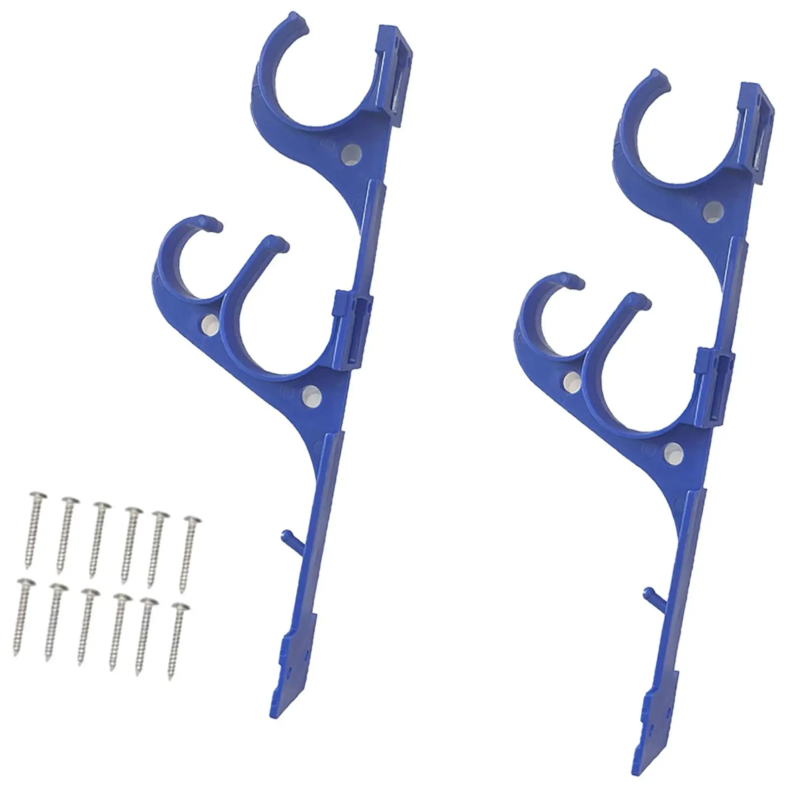 2Pcs Pool Fence Hooks Double Hook Storage Hook Flexible Pool Accessory Hangers
