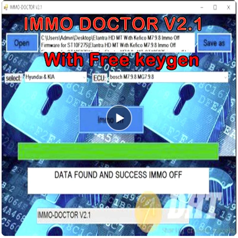 

2023 IMMO DOCTOR V2.1 MULTI BRAND With Unlimited KEYGEN Immo Off Immo Delete Software for sim2k MT38 ME 17.9.2 17.9.8 MED17.9.8