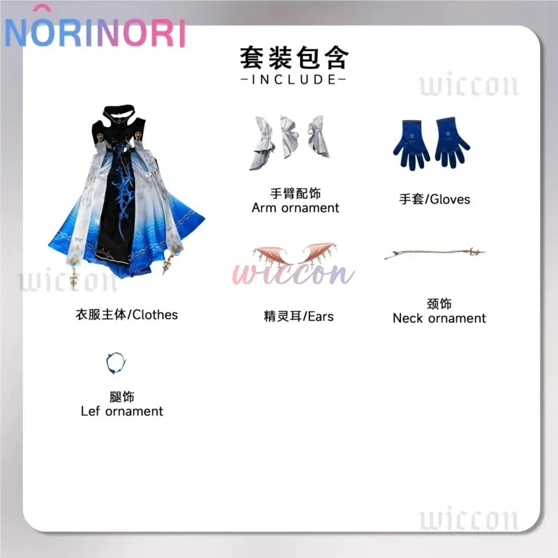 Kostum Cosplay CyWuthering Waves Florus Wig Fleurdelys Seragam Cartethyia Hiasan Kepala Pesta Halloween untuk Wanita Pakaian Karnaval