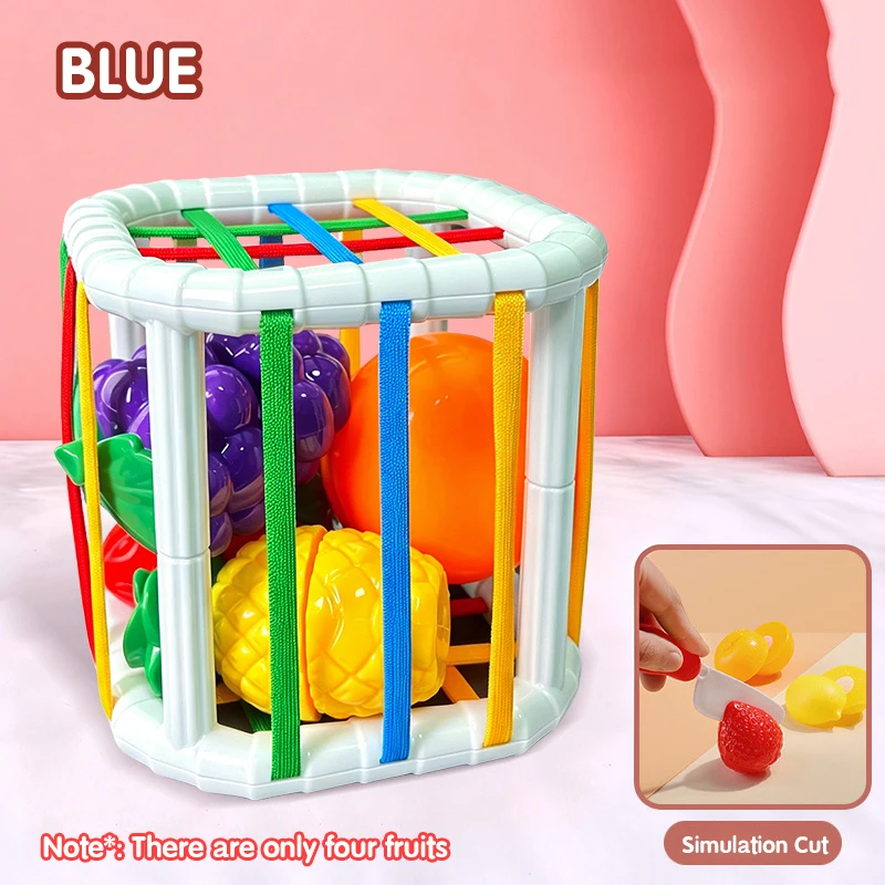 Baby Sorting Game Toy Motor Skills Training Educational Shape Fruit Sortor for Kids Hand Eye Coordination Matching Puzzle Toy