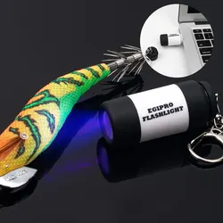 Kingdom Flashlight Fishing Tackle 5.3cm*2cm USB Interface Mini Easy To Carry Use Rechargeable Plastic Fishing Flashlight Tools