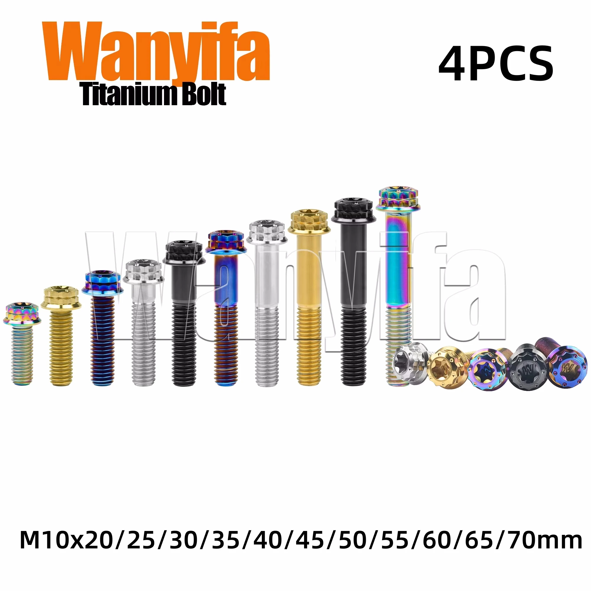 

Wanyifa Motorcycle Part Bolt M10x20/25/30/35/40/45/50/55/60/65/70mm Pitch 1.5mm Fancy Torx Head Screws for Ducati/Yamaha/Suzuki