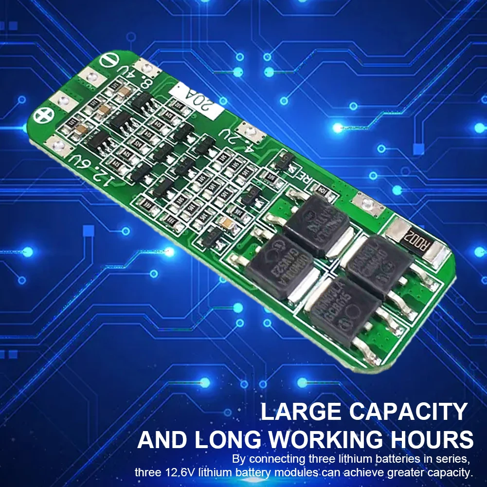 1-10pcs 3S 20A Li-ion Lithium Battery 18650 Charger PCB BMS Protection Board 12.6V 59x20x3.4mm Li-ion Battery for Drill Motor