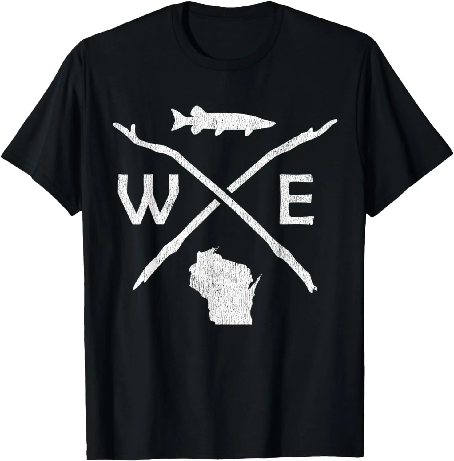 

Muskie Fishing - Wisconsin Musky Fisherman Compass T-Shirt
