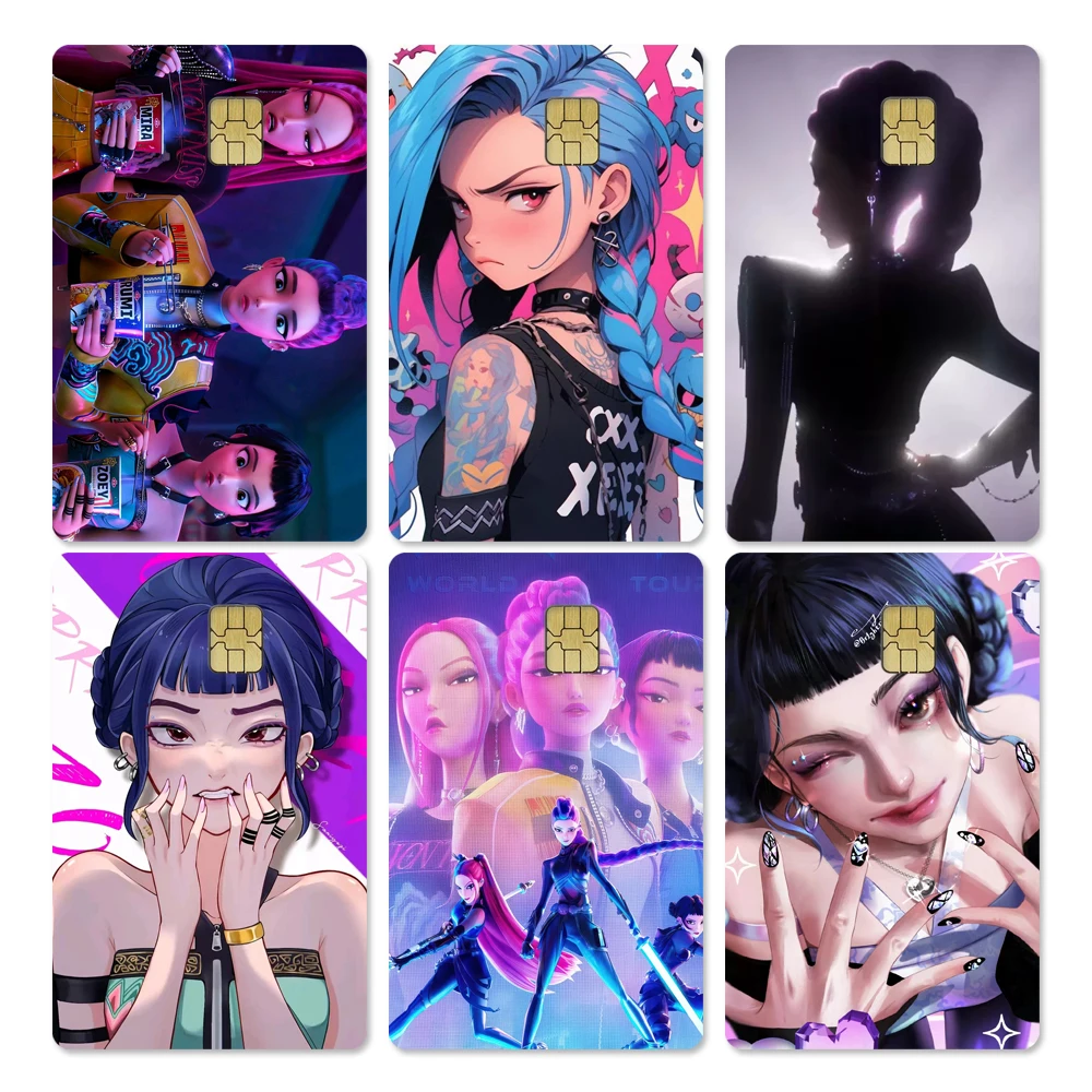 

2025 Kpop Movie Demon Hunters Credit Card Debit Bank Card Skin Sticker Huntrix Saja Boys Pvc Waterproof Protective Film Sticker