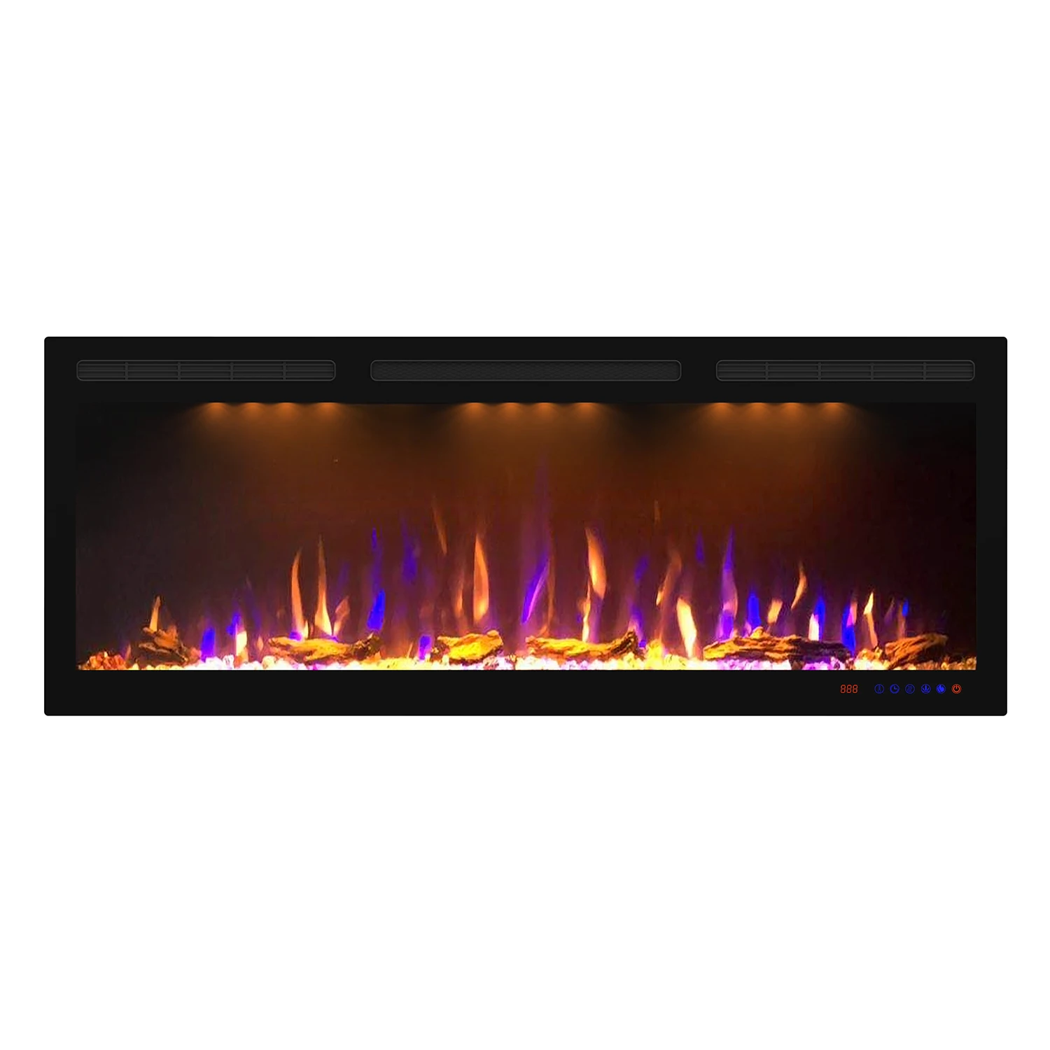 

Luxstar high-quality media Walmart electric fireplace heater, 45-inch luxury wall and built-in fireplace with real flame
