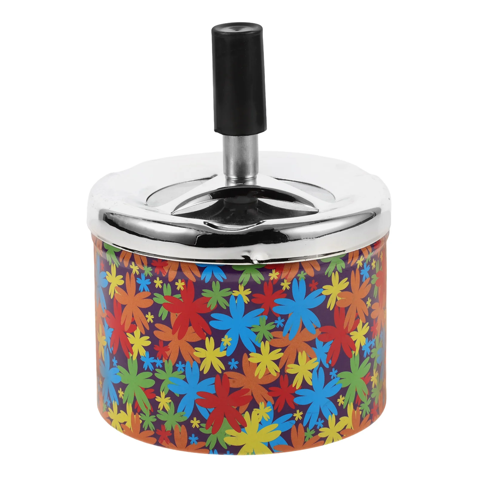 

Push down Spinning Ashtray Stainless Steel Metal Decorative Desktop Fireproof Ashtrays