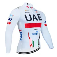 2025 White UAE  Winter Cycling Jackets Men Women Fashion Ropa Ciclismo Thermal Fleece Warmth Bike Maillot Jersey