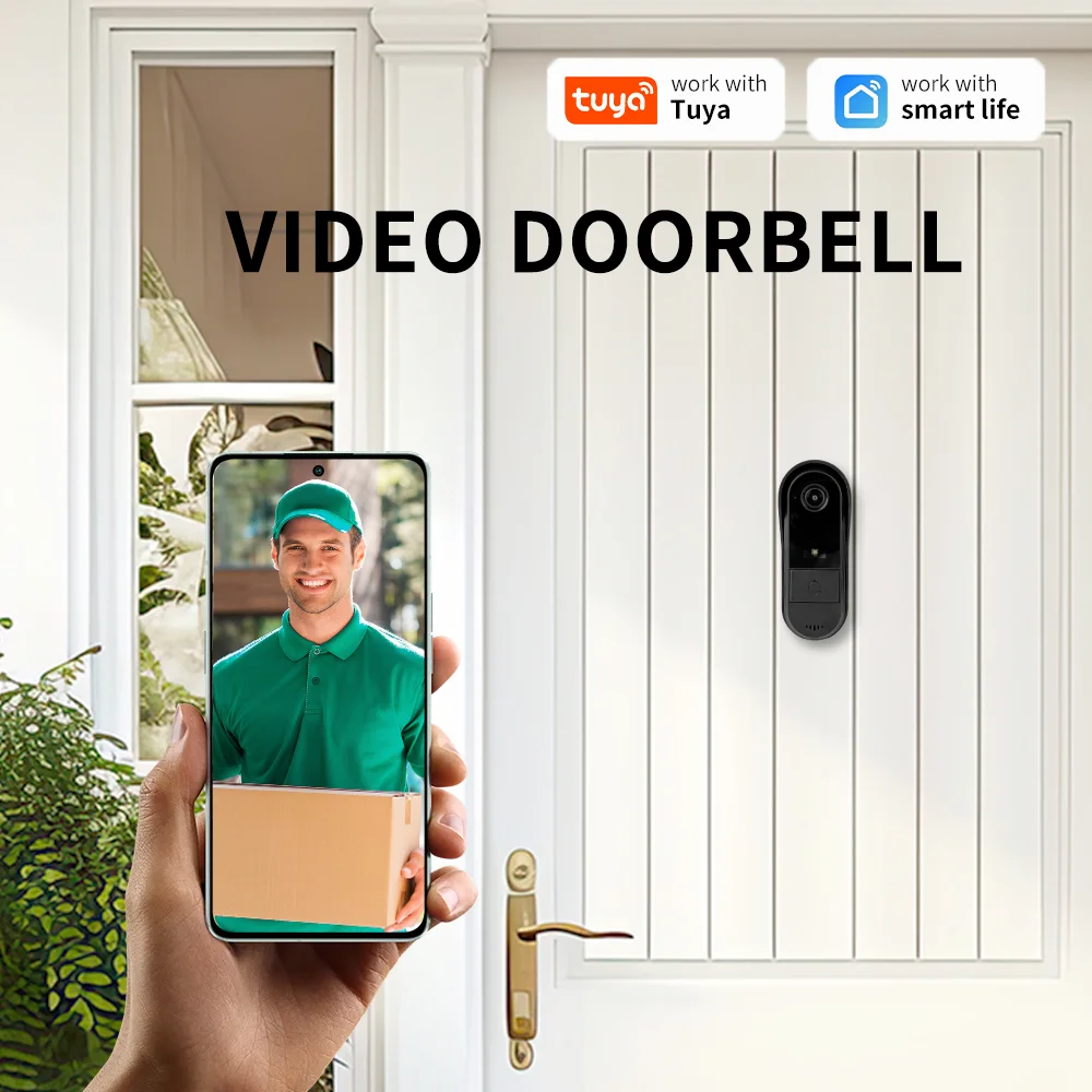Tuya Smart Outdoor Wireless Doorbell Home Intercom System Smart Doorbell WiFi Smart Home Products حماية السلامة #1