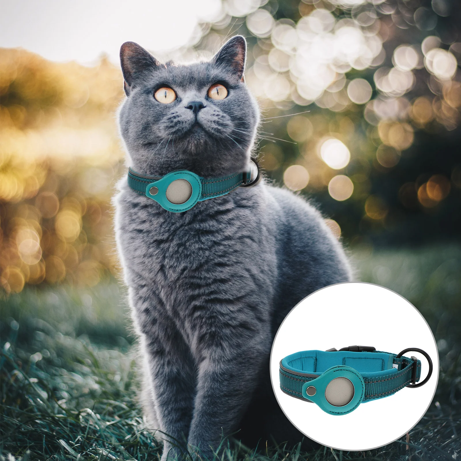 

Pet Locator Collar Protective Case For Reflective Nylon Durable Dog Collar Holder Tracer Shell Anti Lost Pet