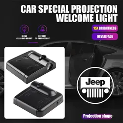 Car Door Wireless Welcome Light LED HD Projector Lamps Auto Accessories For JEEP Cherokee Compass Trail Hawk Liberty Commander