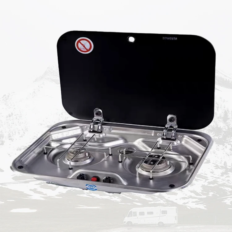 

High Quality RV Gas Stove with Cover Best Motorhome Gas Range Factory Direct Sale Caravan Gas Cooker