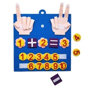 Children's Finger Number Math Toys, Montessori Concept Education Felt DIY Creative Early Childhood Education AIDS