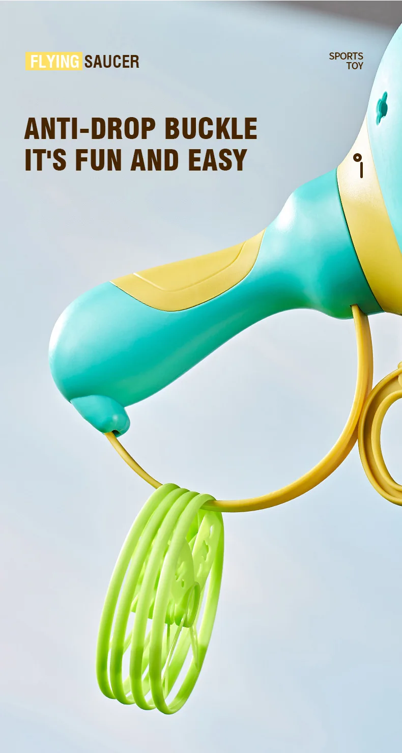 Fliegende Untertasse Disc Launcher Kinder Fliegende Spielzeuge Zugschnur UFO Wurf Fangen Outdoor Sport Propeller Kinder Spielzeug Geschenk Für Junge Mädchen – Detail 16