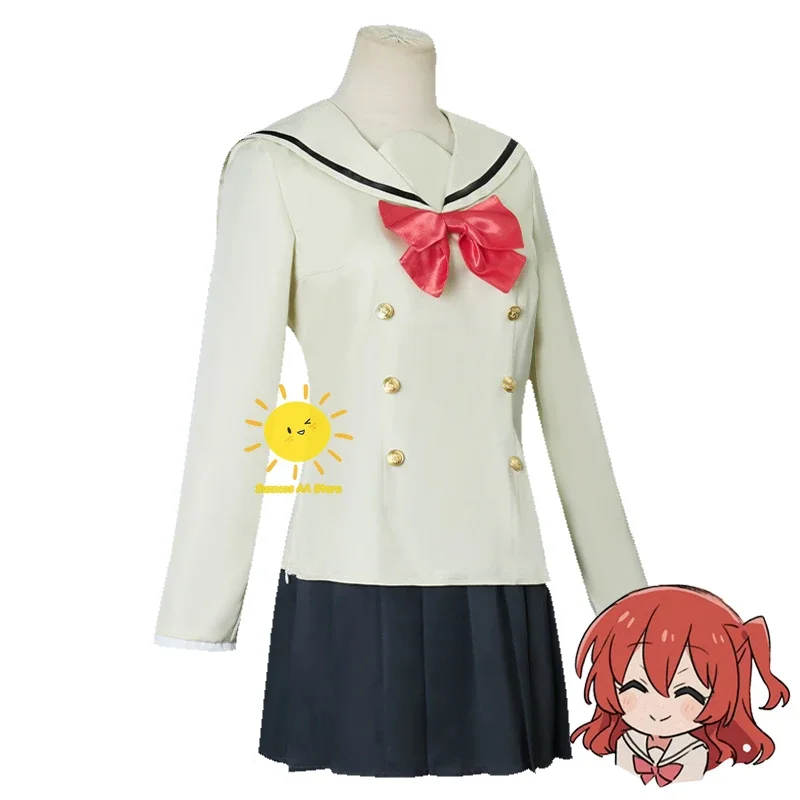 Anime Kita Ikuyo Cosplay Bocchi The Rock Cosplay Costumes Kita Ikuyo Uniform Wig Dress Halloween Carnival Party Cos Women Girls