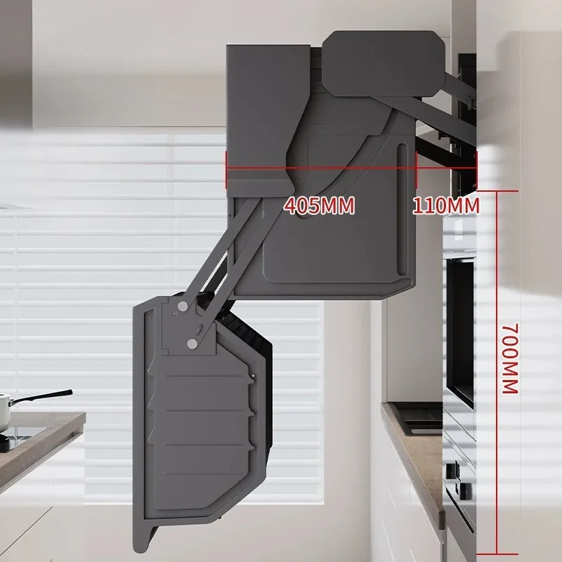 Lift-up Pull-out Baskets for Kitchen Cabinets Oven Storage Pull-out Baskets for Snacks Overhead Cabinets Kitchen Furniture U