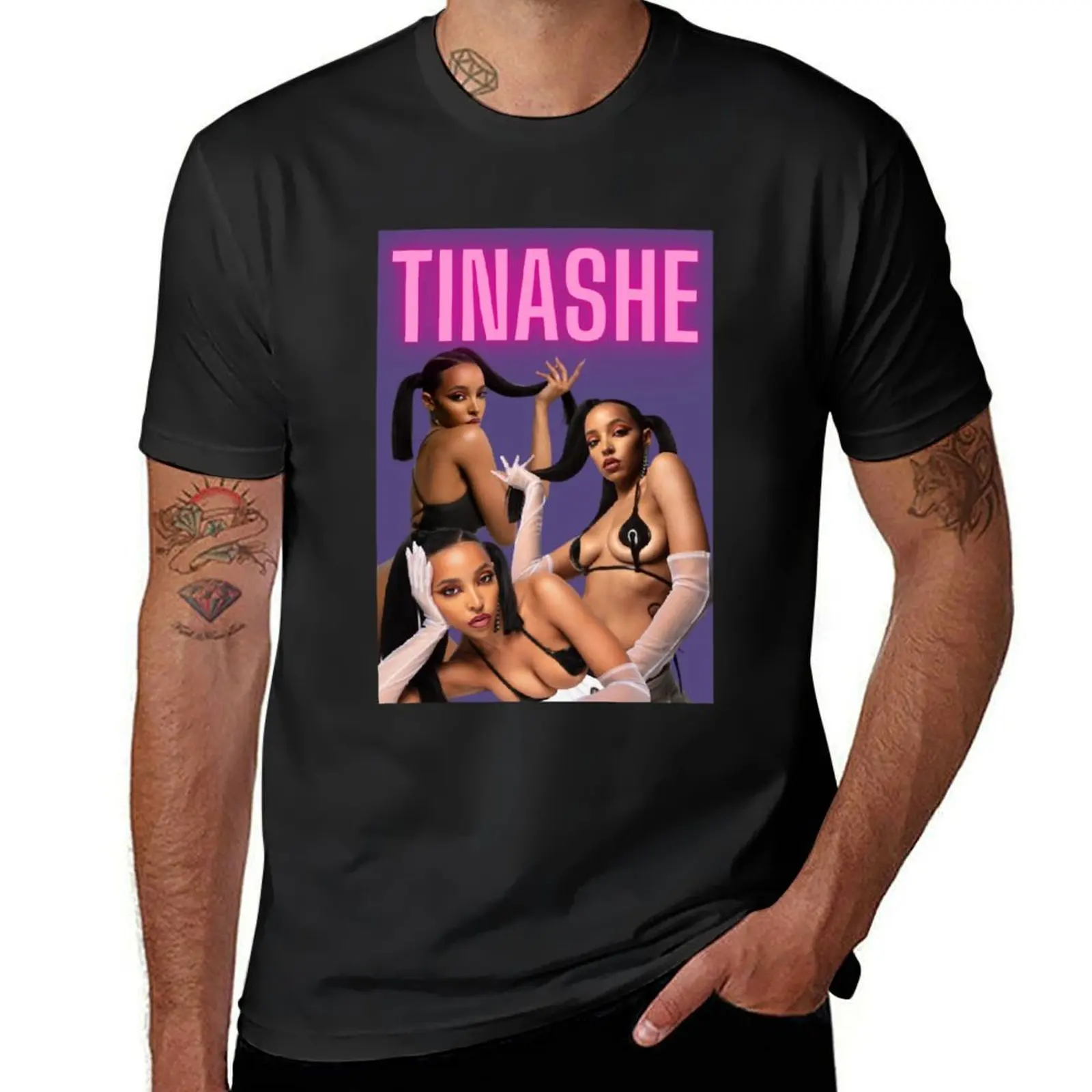 tinashe aesthetic poster T-Shirt blacks animal prinfor boys blanks clothes for men