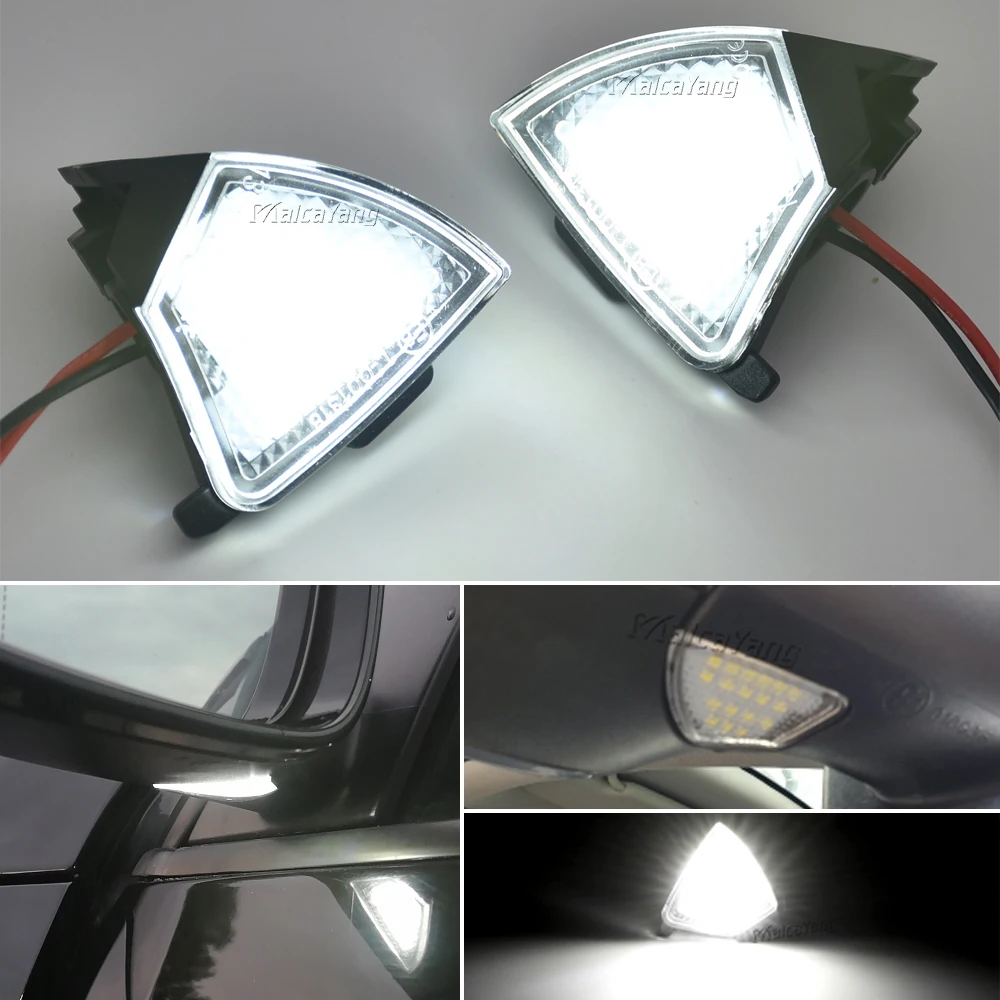 2x Error Free LED Under Mirror Light Puddle Lamps For VW Golf 5 GTI Mk5 Jetta Passat B6 CC R32 Sharan MK2 7N Eos Welcome Light