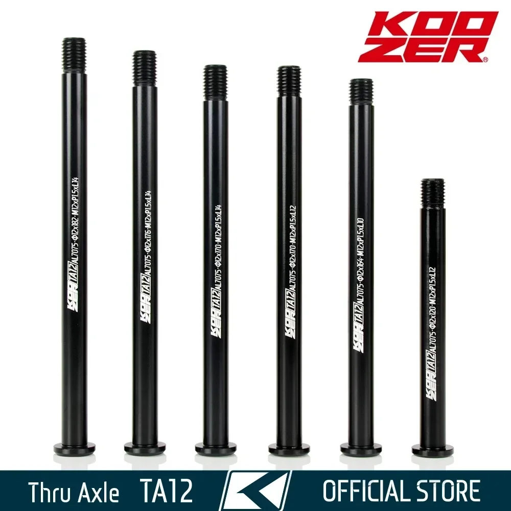 KOOZE TA12 Ø12mm For Thru Axle MTB Road Bicycle Skewers Rod Fork Frame Hub Wheel Bike 12x100 12x142 12x148 Boost 12x150mm AL7075