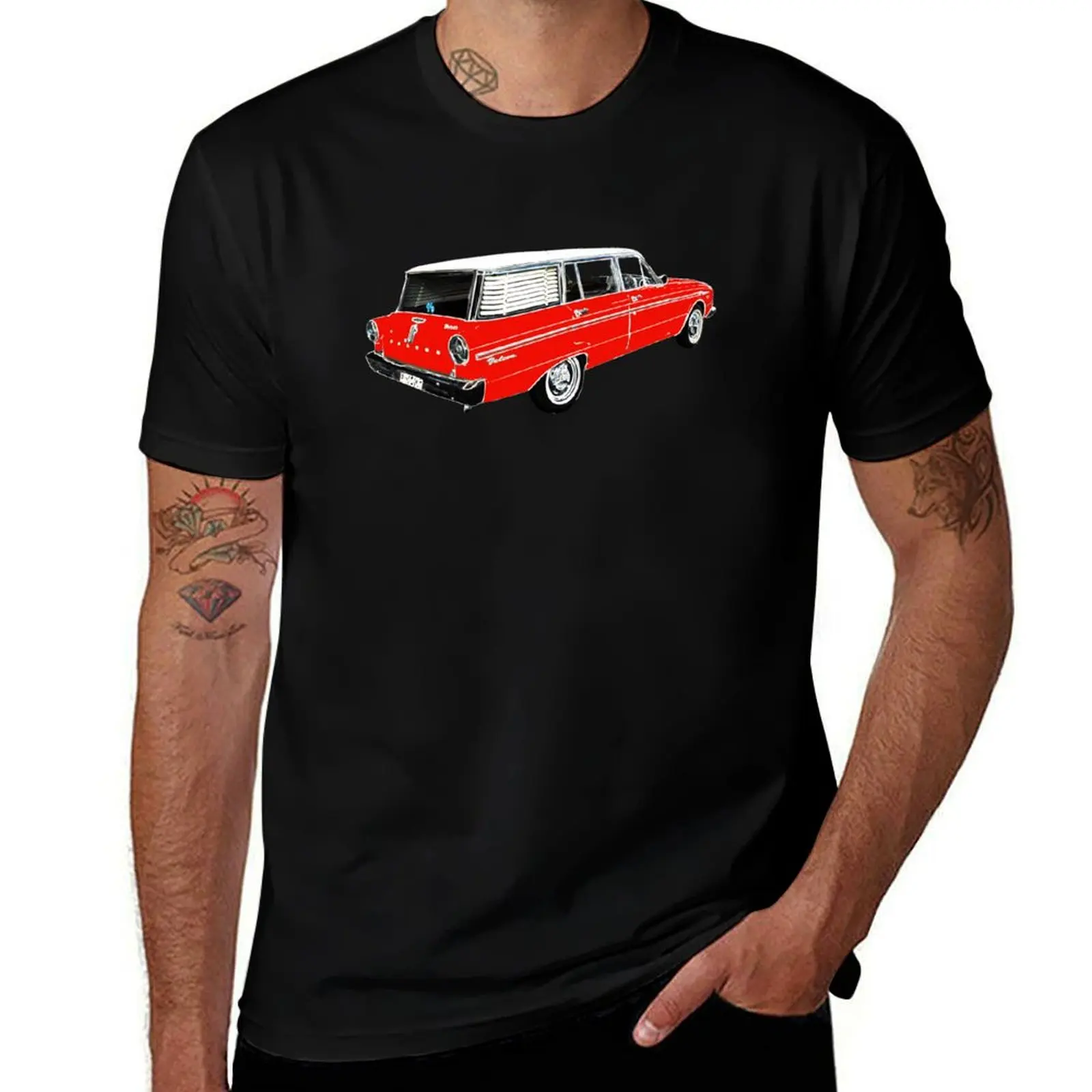 XM Falcon Wagon (Red) T-Shirt Fashion Casual Short Sleeve Top T-Shirt