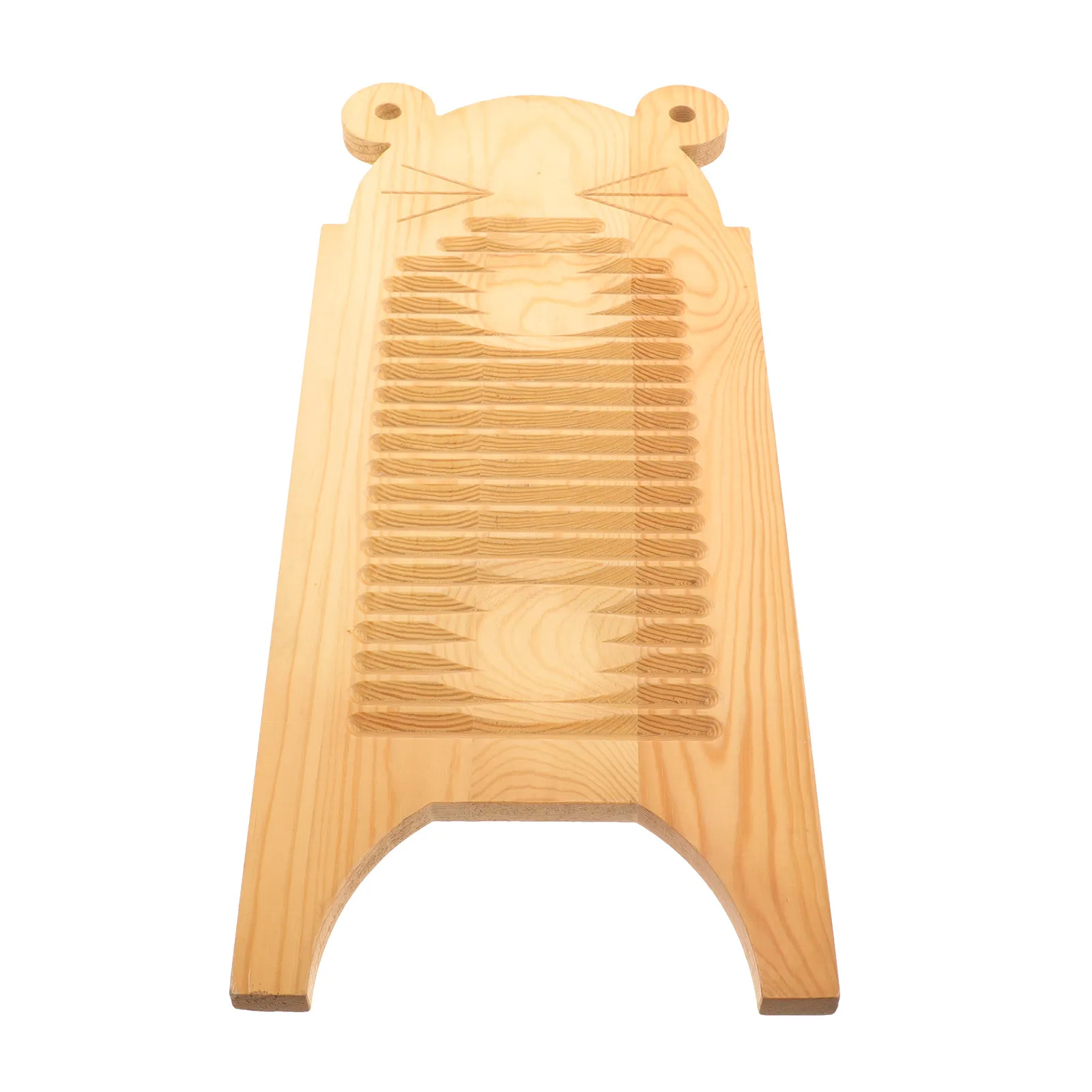 Wood Washboard Nonslip Portable Hanging Laundry Board for Hand Washing Clothes Shirts Travel Home Use