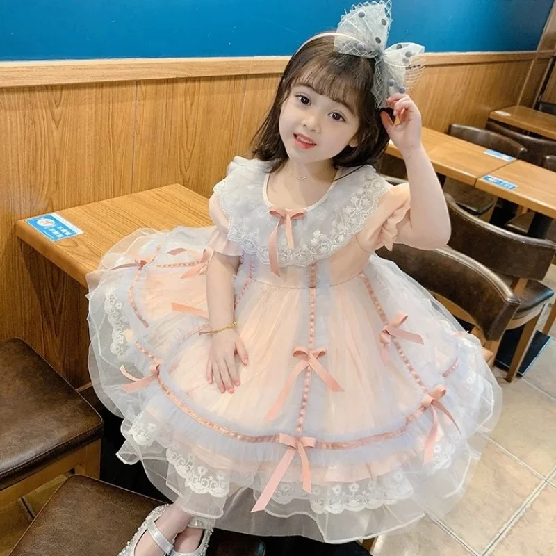 

Girls' Dress Summer New Children's Style Princess Dress Little Girl Pettiskirt Baby Performance Pdd