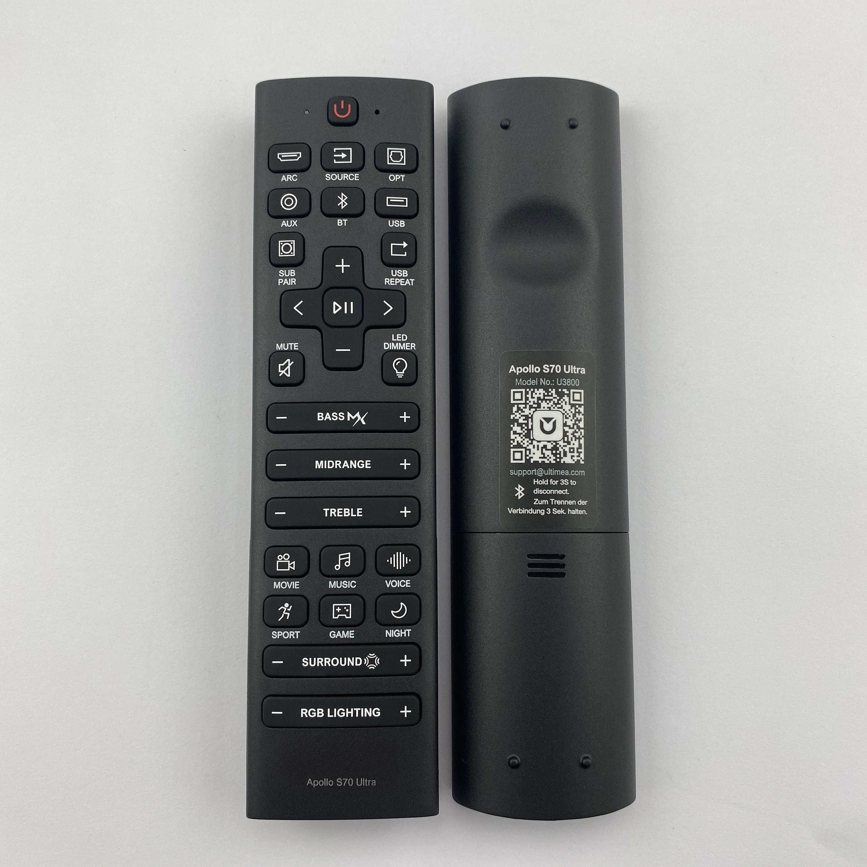 Original U3800 APOLLO S70 ULTRA & U3820 APOLLO S90 Remote Control for ULTIMEA Sound EquipmentNew U3800 APOLLO S70 ULTRA & U