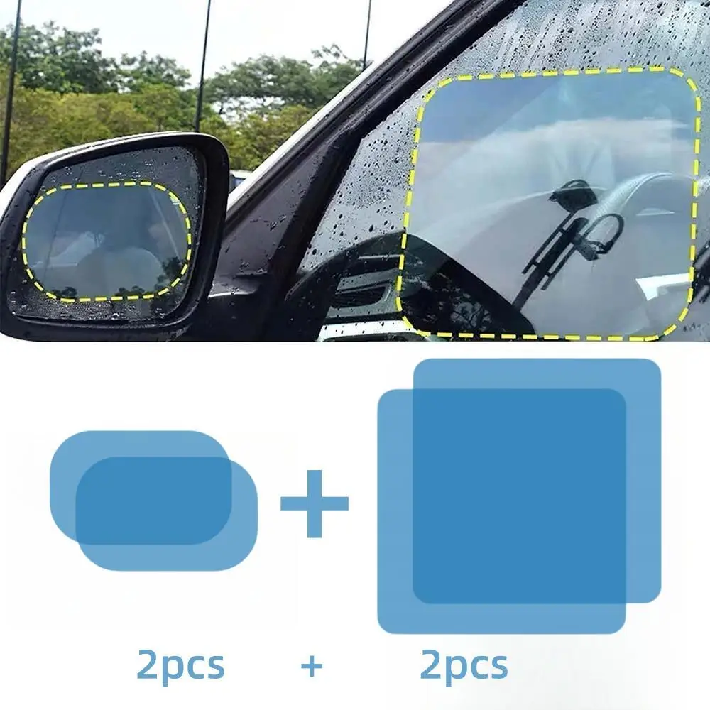 4pcs/set 2pcs Car Rearview Mirror+2 side windows Rainproof Film Rearview Mirror Rainproof Tape