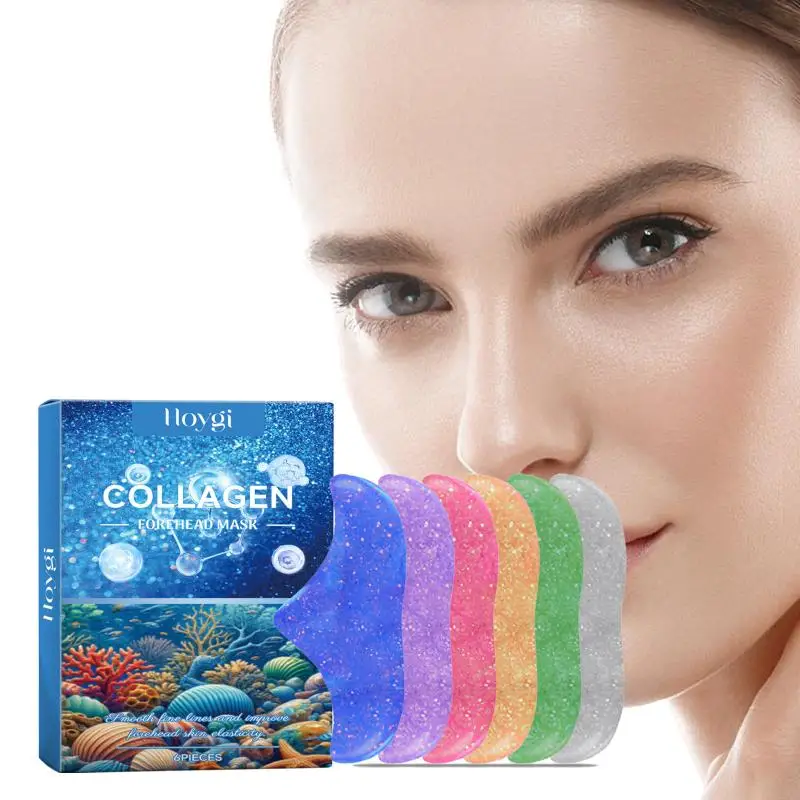 

6 Pcs Anti-wrinkle Forehead Line Wrinkles Removal Gel Patch Firming Mask Frown Stickers Anti-aging Moisturizing Face Skin Care