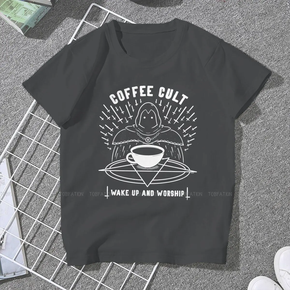 WAKE UP AND WORSHIP Harajuku TShirt The Morning Ritual Cartoon Style Tops T Shirt Female Tee Special Gift Idea