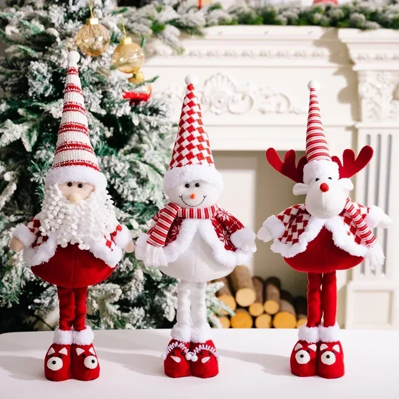 Telescopic Christmas Doll Santa Snowman-Reindeer Christmas Decoration For Home Xmas Navidad Noel Gifts New Year 2024 *