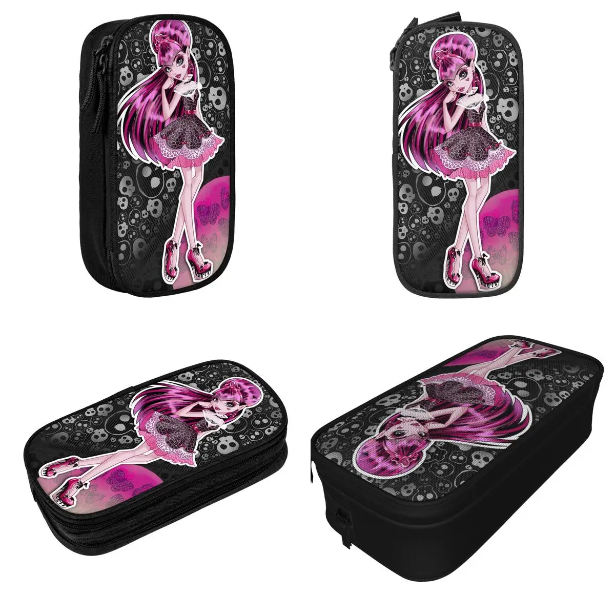 Monster High Draculaura Pencil Cases Gothic Cartoon Pen Holder Bag Student Large Storage Students School Gifts Pencilcases