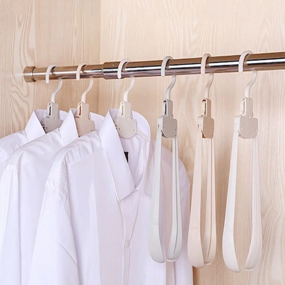 

Portable Plastic Travel Folding Clothes Rack Non-marking Non-Slip Clothes Hangers Space Saving Clothes Drying Racks Balcony