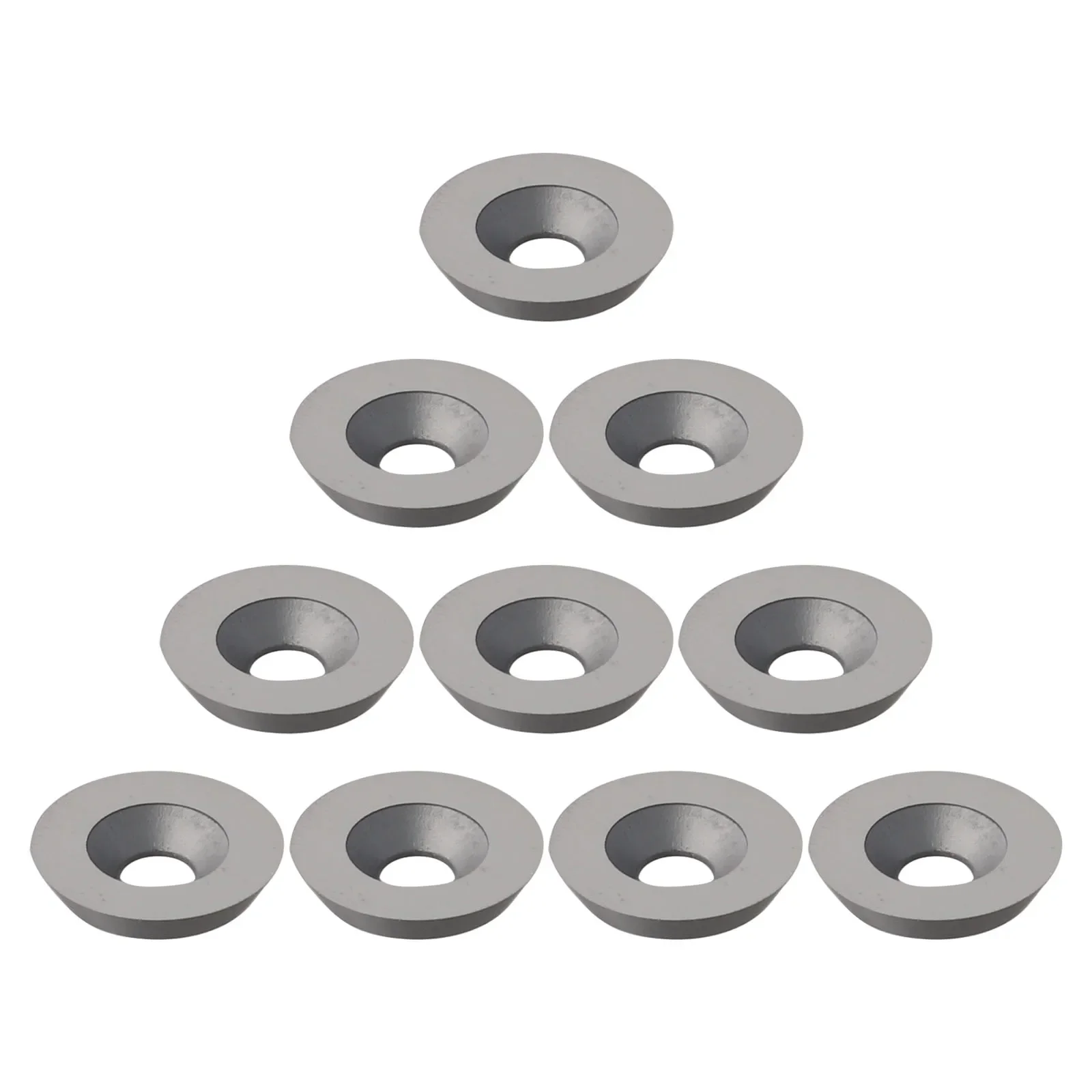 10pcs Round Carbide Inserts Cutters Knifes 18×3mm 30° For Woodworking Lathe For Wood Cutting, Ground To The Correct Geometry