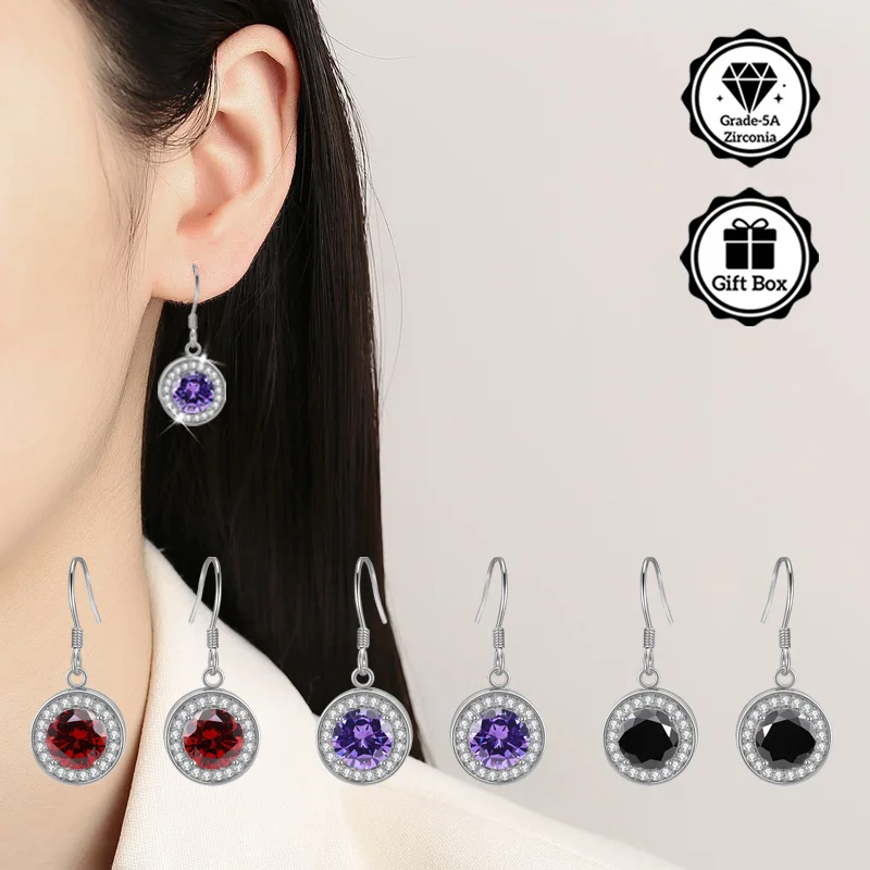 

LAMVOICE дизайнерский товар высокого качества, День святого Валентина, подарок для дочери, 4-каратные гипоаллергенные серьги с цирконием, ювелирные изделия для женщин