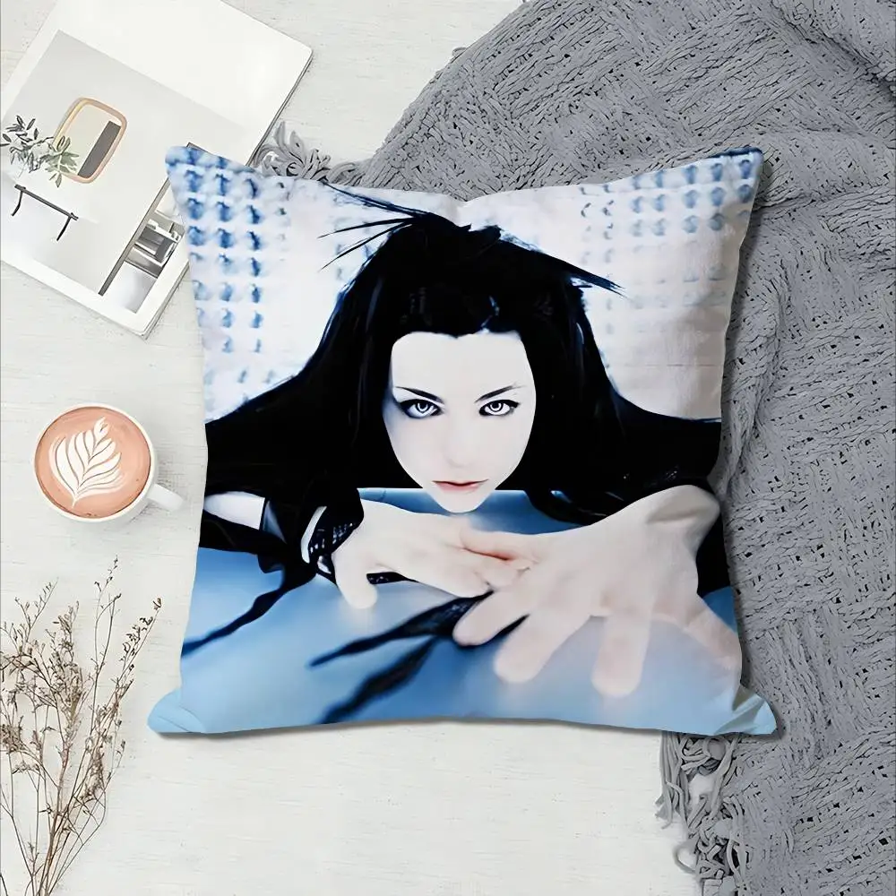 E-Evanescence Fallen A-Amy Lee Various Sizes Square Pillow Case For Car Home Bedchamber Decor Custom Valentine gift