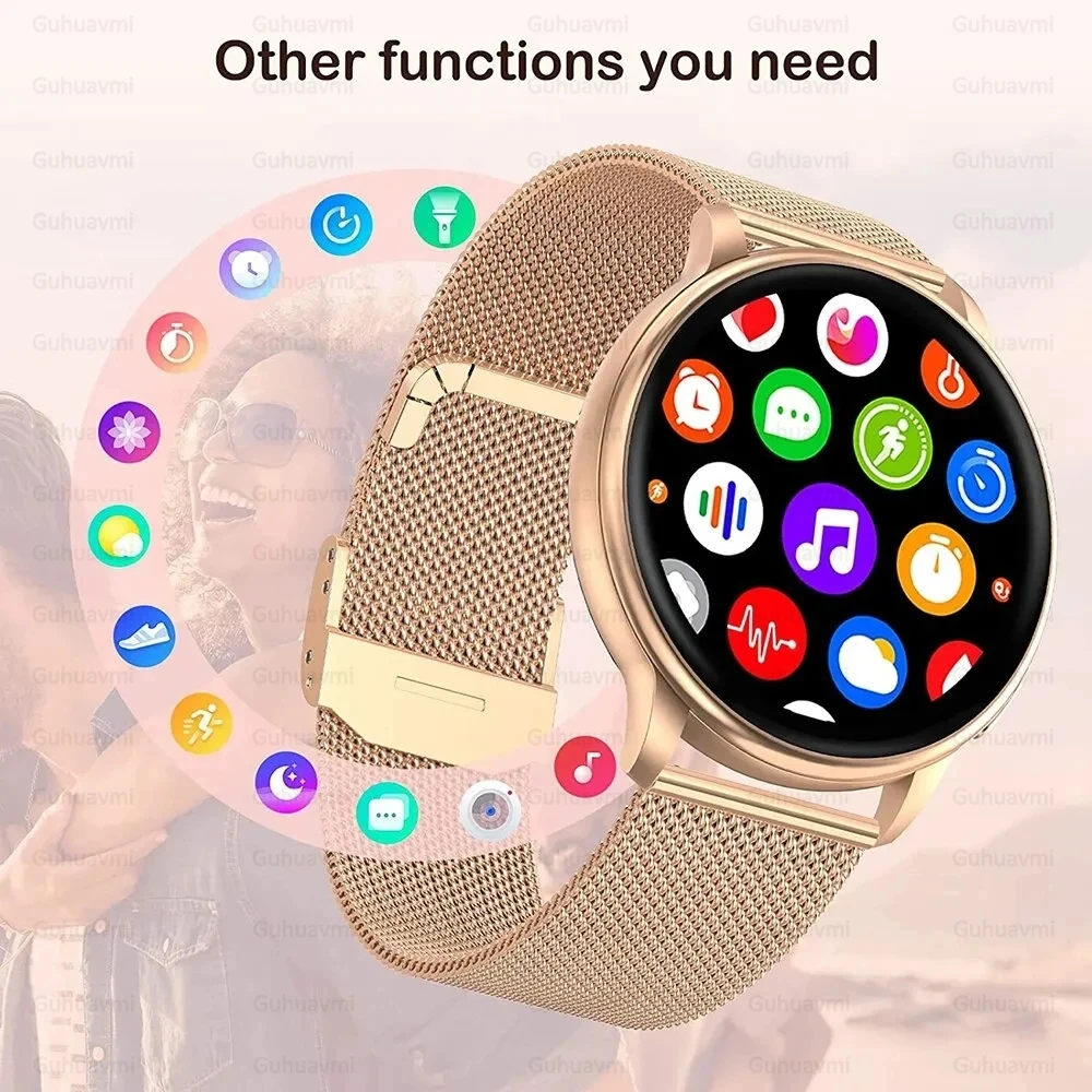 2024 New For XIAOMI IOS Fitness NFC Smart Watch Women GPS Tracker AMOLED Full Touch Screen Heart Rate Bluetooth Call Smartwatch