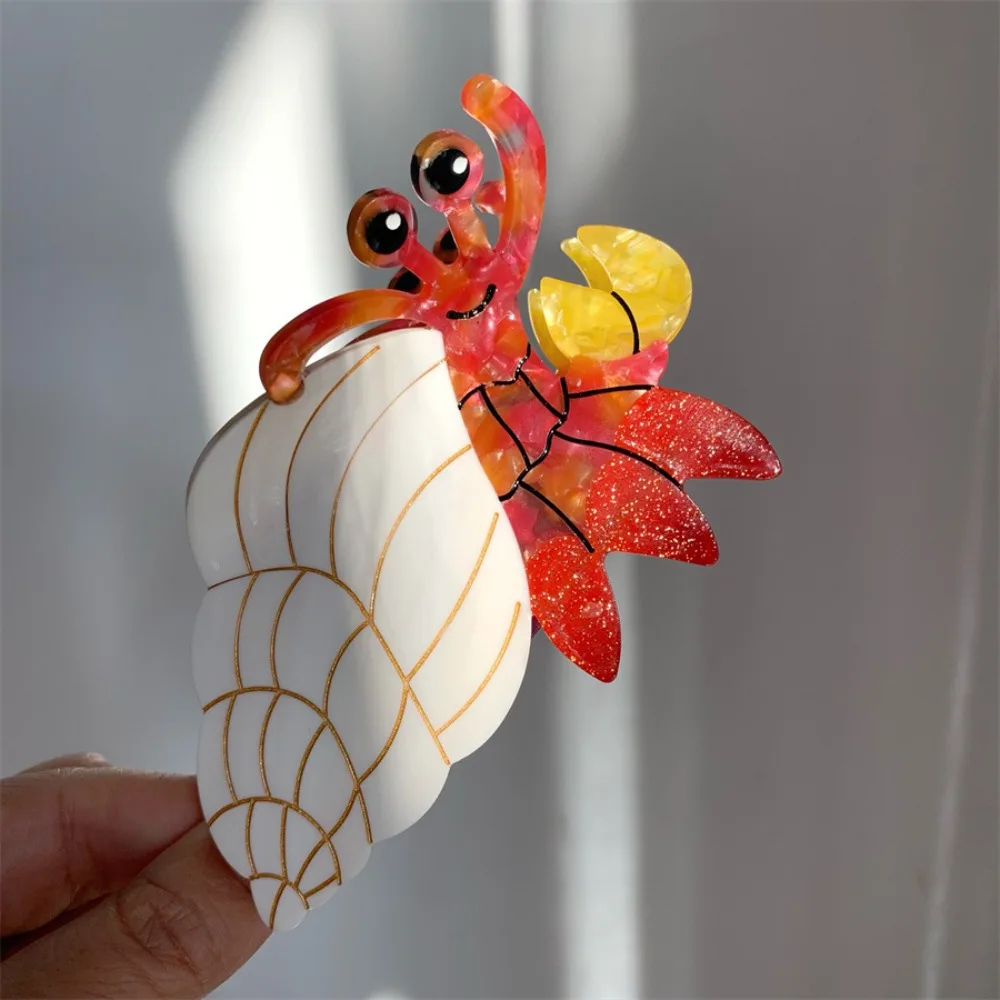 

Мультяшный краб, коготь для волос, уксусная кислота, корейский стиль, коготь для волос с животными, аксессуары для волос, головной убор, креативный зажим в виде краба для девочек