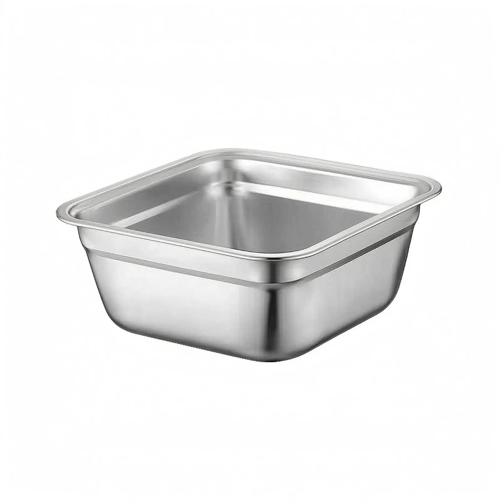 Stainless Steel Basin with Rounded Corners Utility Wash Sink Bowl for Food Prep Laundry Use