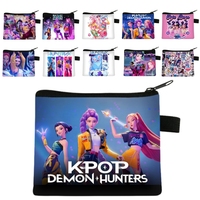 Anime Kpop Demon Hunters Pouch Huntrix Rumi Zoey Mira Wallet Cute Small Coin Purse Storage Mini Bag For Children Christmas Gifts
