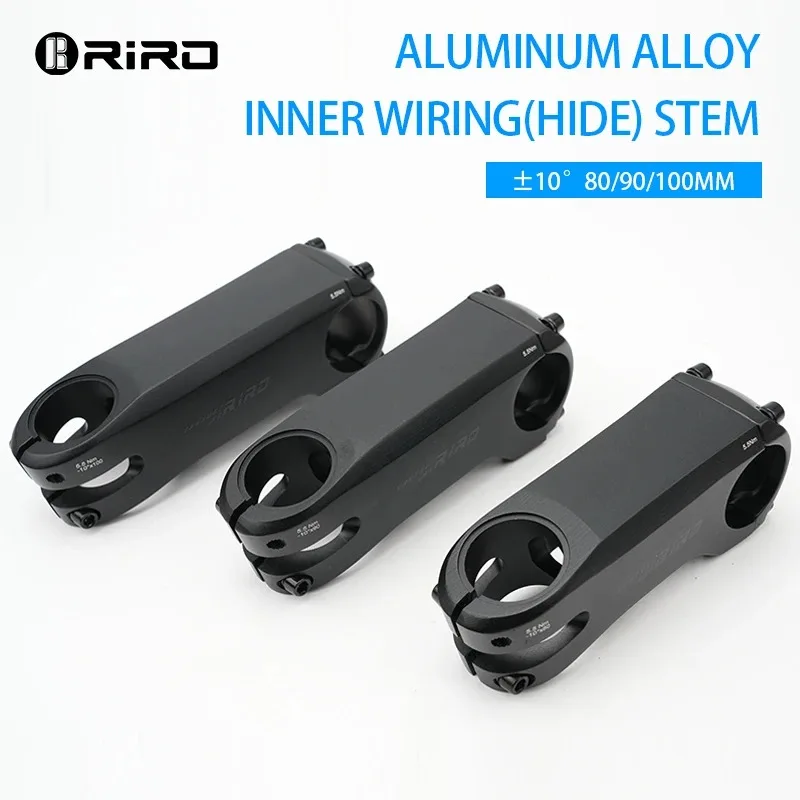 RIRO Bicycle Handle Concealed Internal Cable Bicycle Pole 28.6-31.8mm Aluminum Alloy Forged/CNC Handle with Spacer Bar