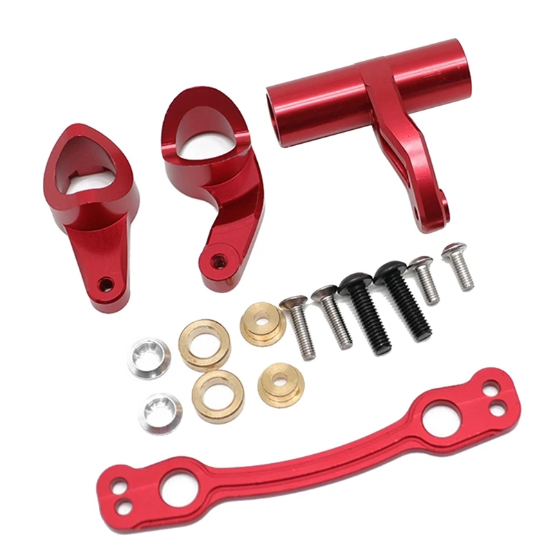 2X Metal Steering Assembly Bellcrank Set For ARRMA 1/8 KRATON 6S Outcast Senton Talion Typhon BLX RC Car Parts,Red