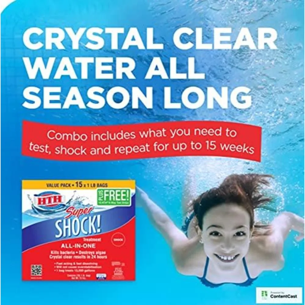 

52123 Super Shock Treatment Swimming Pool Chlorine Cleaner, 1 lb (Pack of 15)