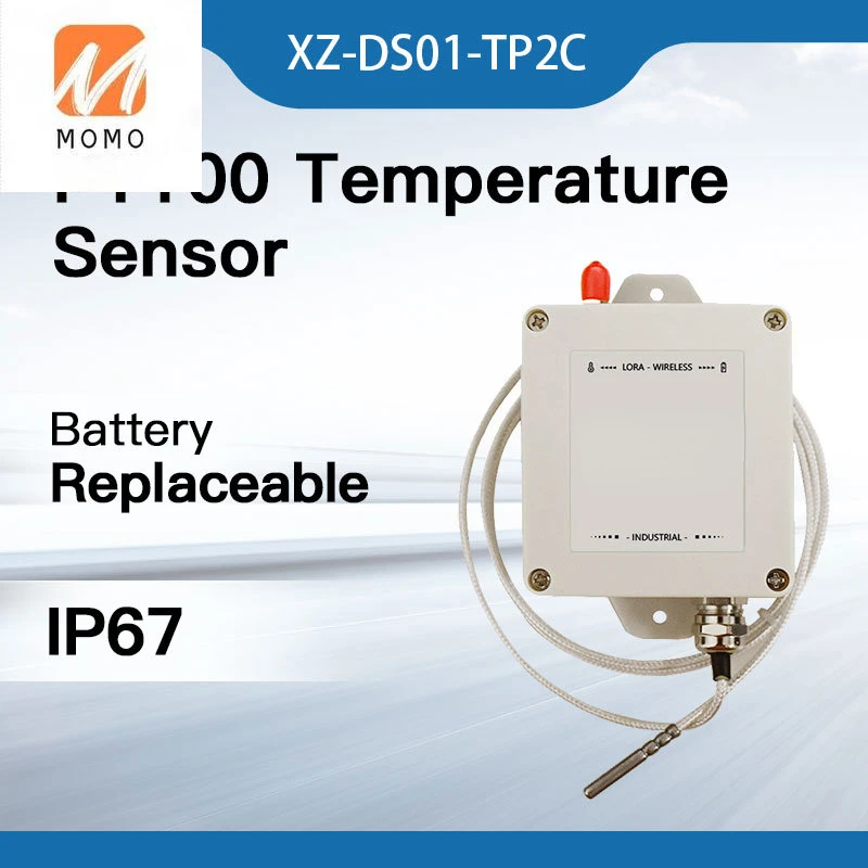 Battery Replaceable Wireless Temperature Transmitter PT100 Lora Temperature Sensor