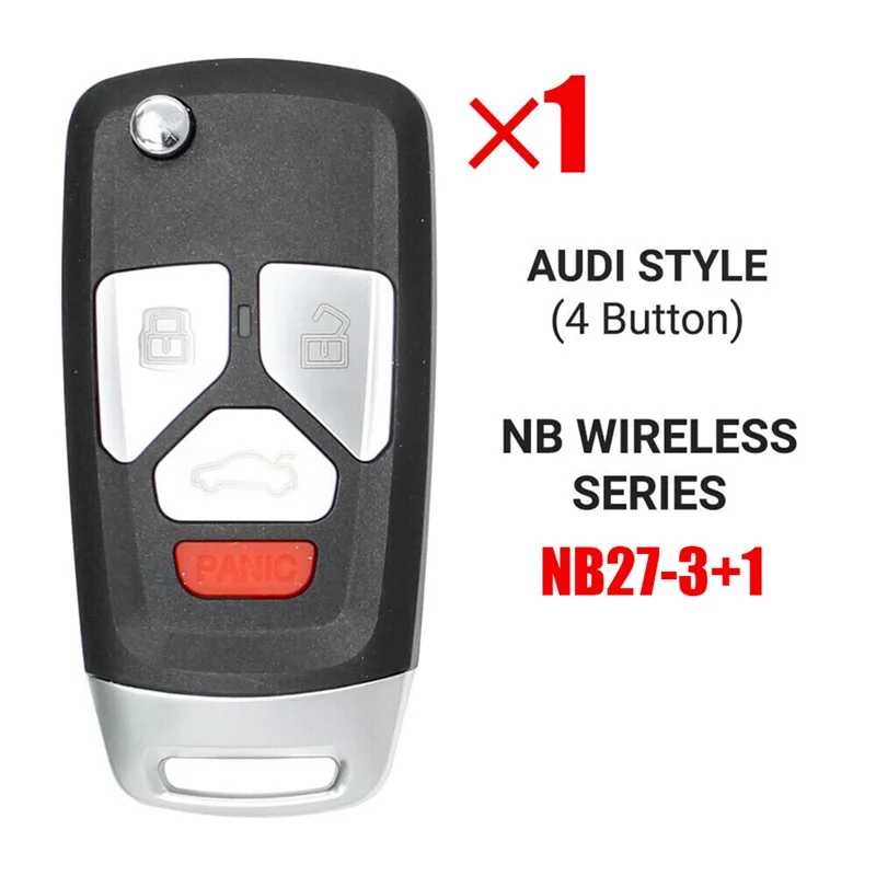 For KEYDIY NB27-4 KD Remote Control Car Key Universal 4 Button for Audi Style for KD900/KD-X2 KD MINI/ KD-MAX Programmer