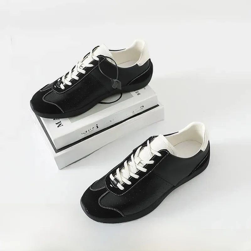 

Ballet Deoxynucleotide Series Men's Running Shoes Vintage Top Layer Cowhide Suede Splicing Spring Autumn Thin Sole Sports