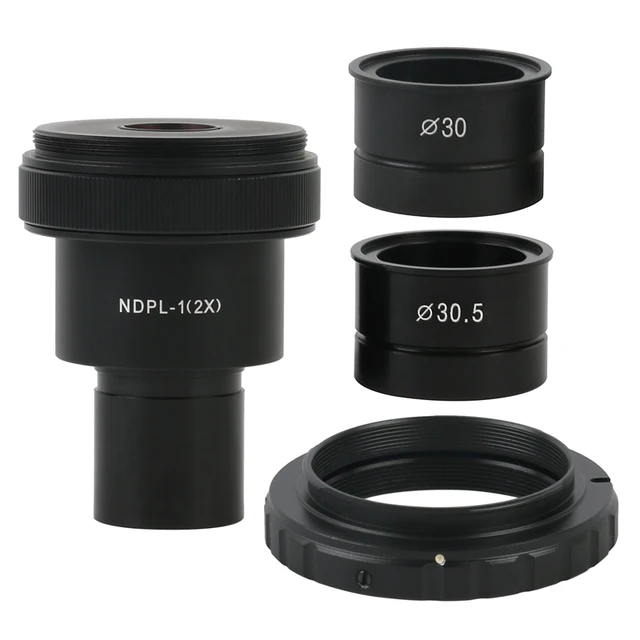 Adapter interfejsu cyfrowego 23,2 mm 30 mm z mocowaniem T2, soczewka okularowa 9,6X, adapter mikroskopu biologicznego stereo do lustrzanek Canon Nikon